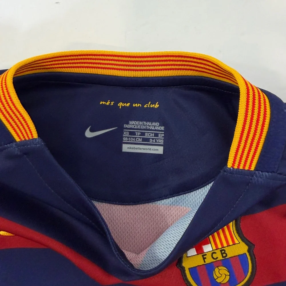 Nike FC Barcelona Soccer Kit Boys XS Blue Red 2015-16 Jersey Shorts Set